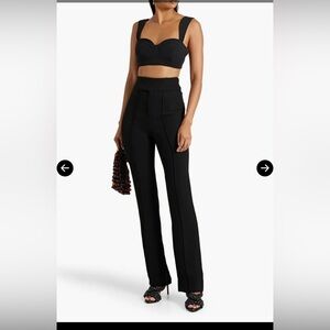 NWT Nicholas black‎ Marta Crepe Staightleg pant size 2